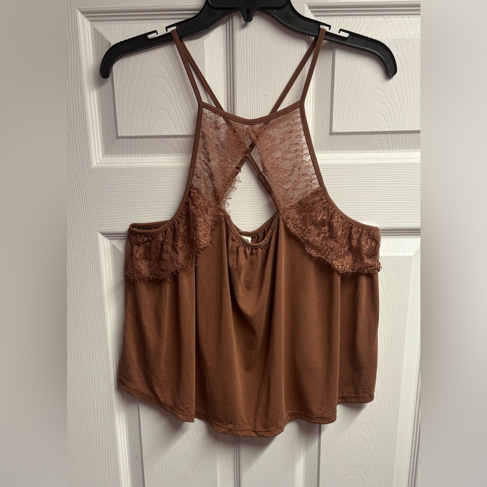 NWT American Rag High Neck Strappy Long Beach Top Size Large